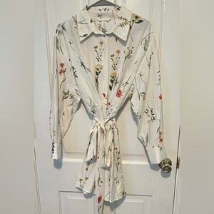 H&M floral shirt dress